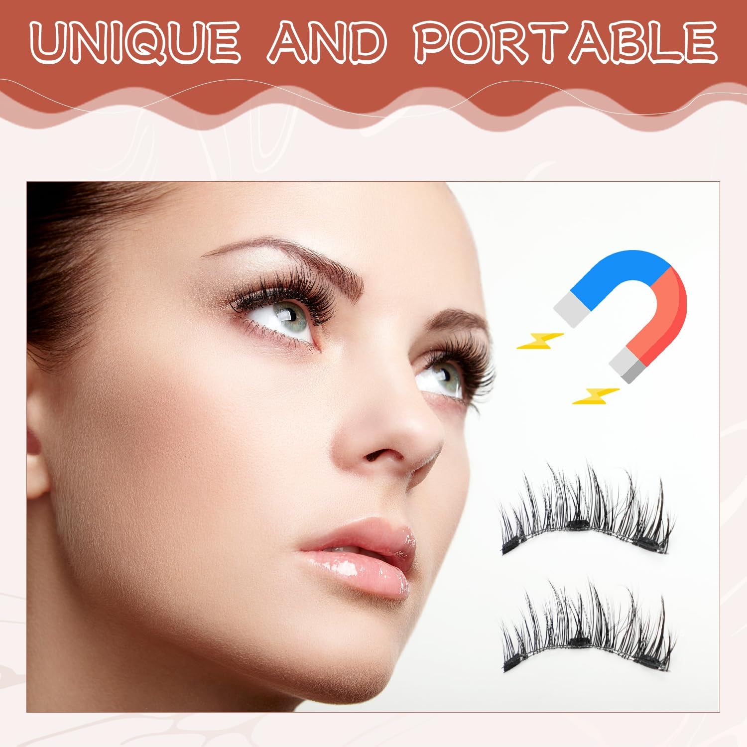Magnetic Eyelashes,Magnetic Eyelashes with Applicator,Reusable Magnetic Lashes No Glue Needed Magnetic Eyelashes without Eyeliner Cat Eye Natural Look Magnetic Eyelashes Magnetic Lashes